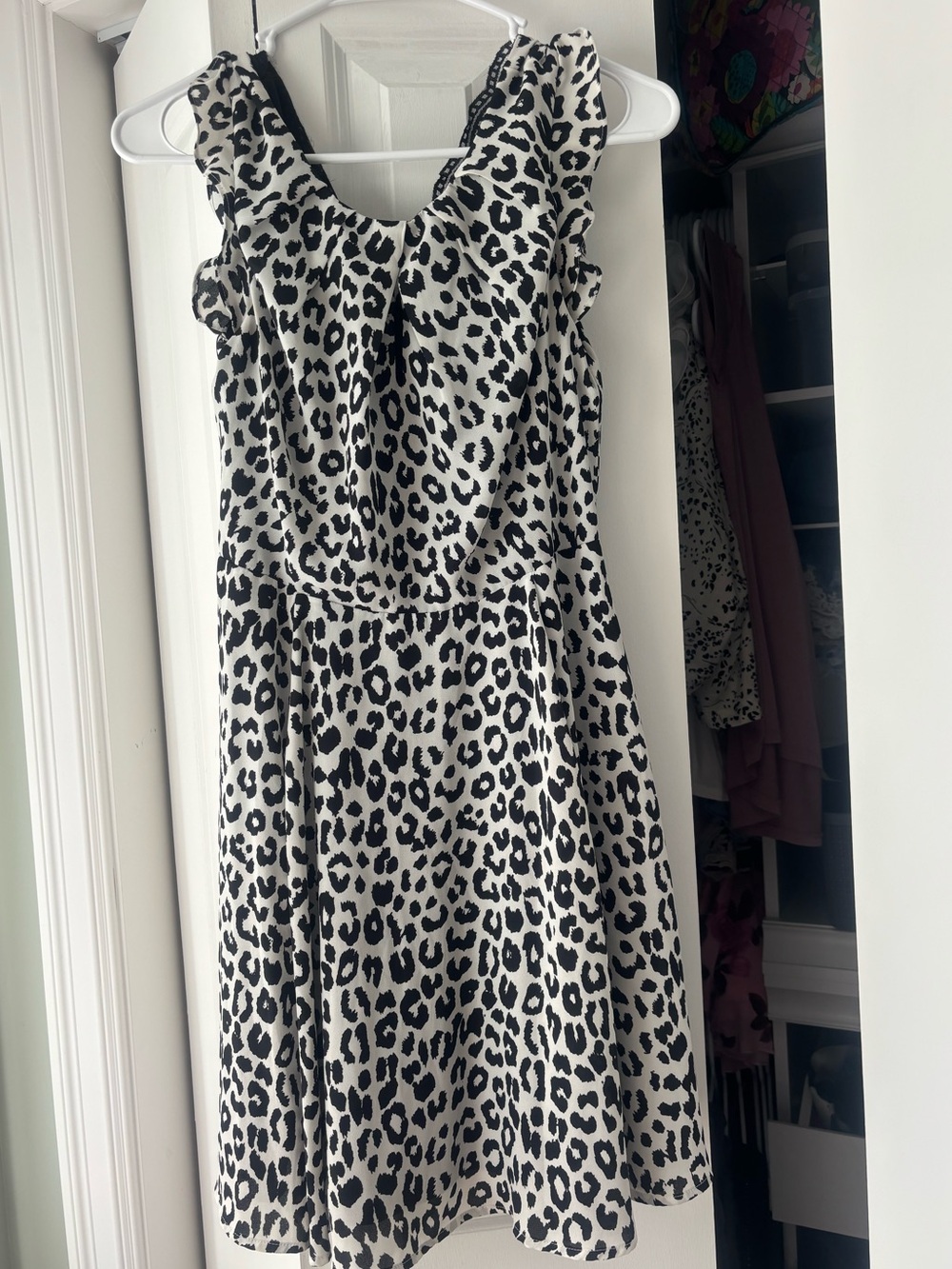 Black & White Leopard Print Women’s Dress